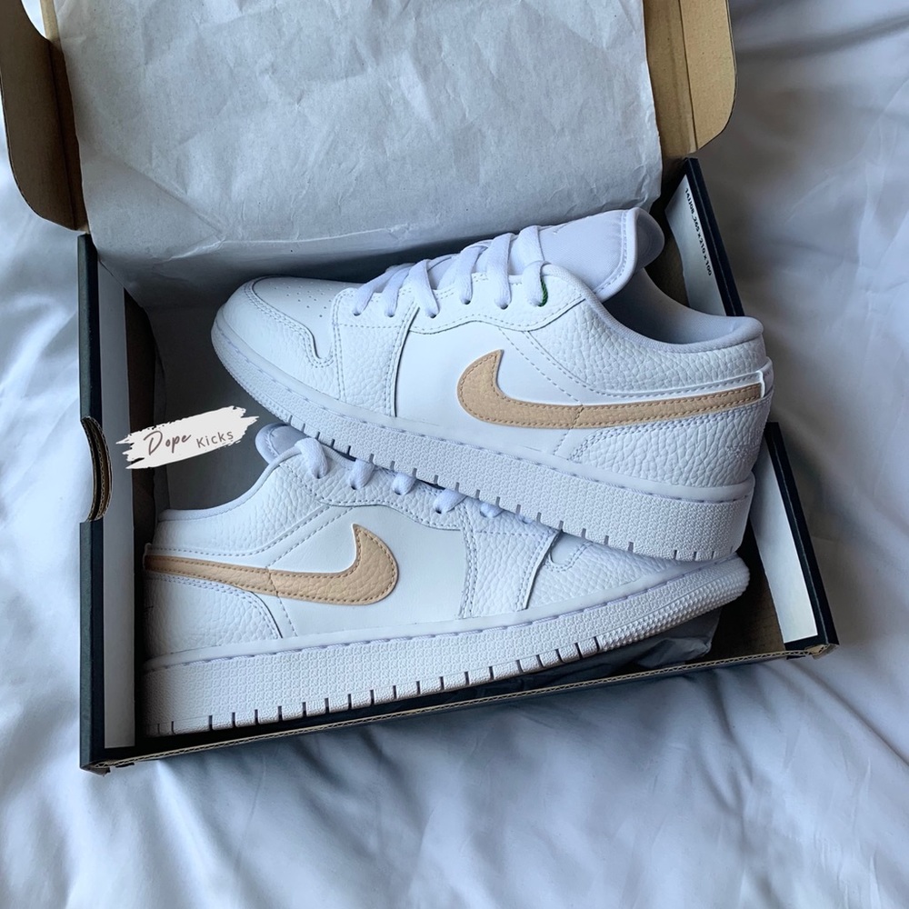 Custom Nude Beige Air Jordan 1 Lows